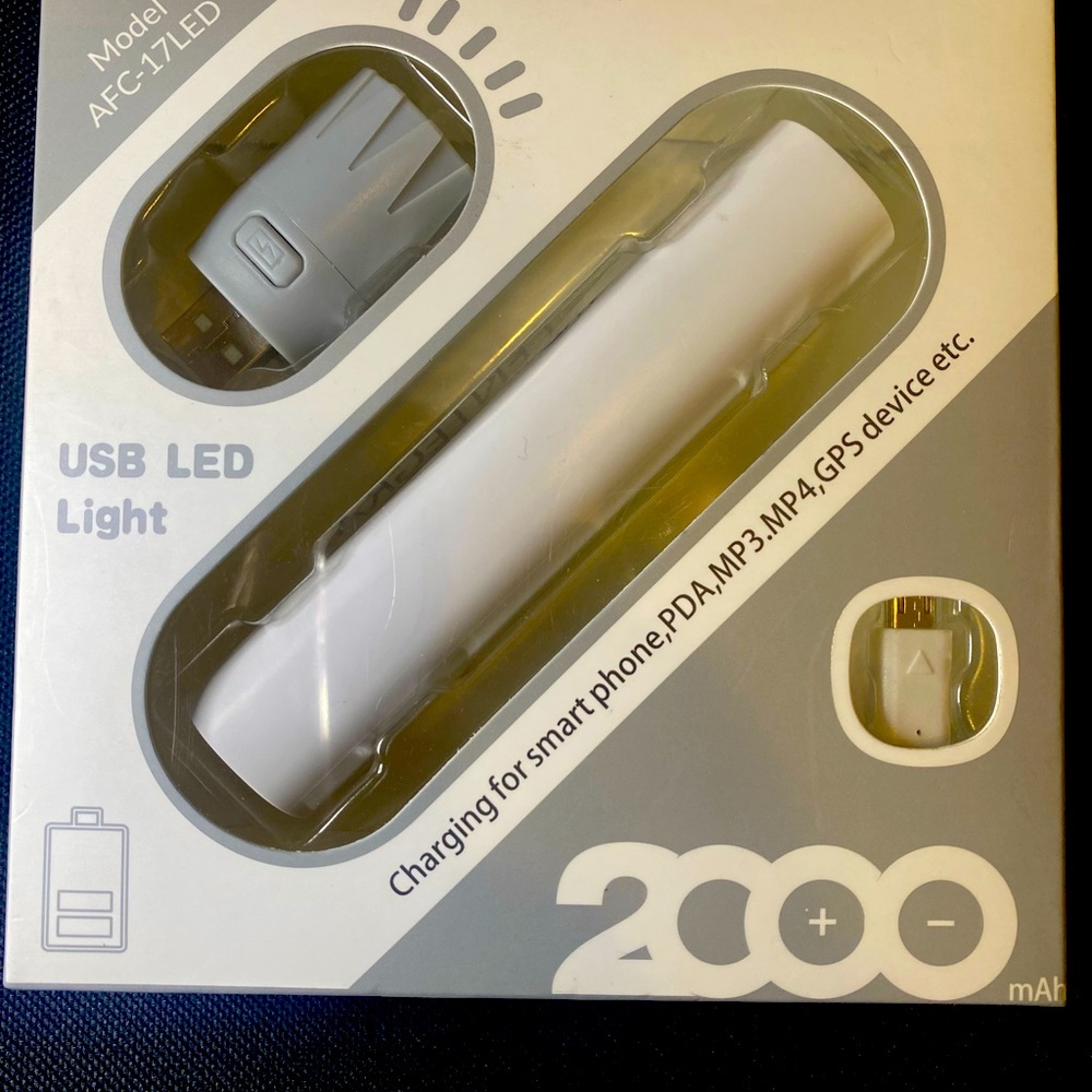 2 in 1 Flashlight & Power Bank 2000mAh